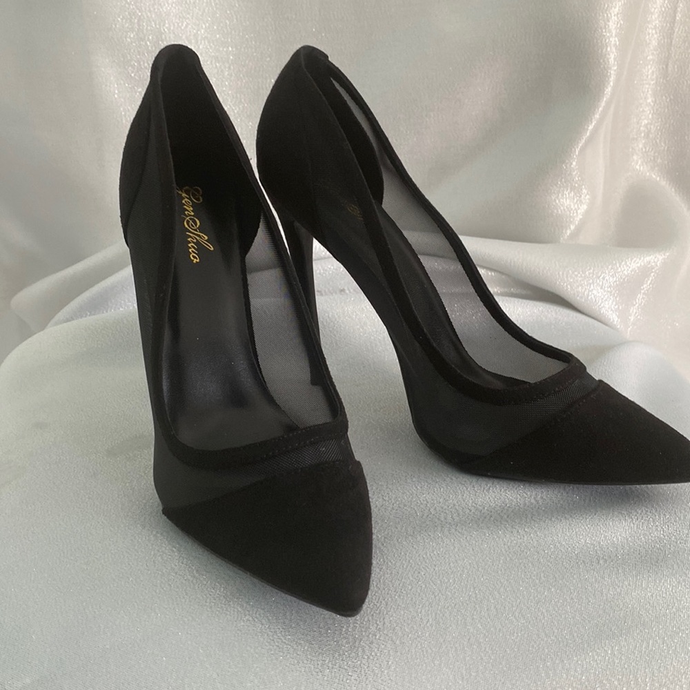 Shoes, black stiletto heels